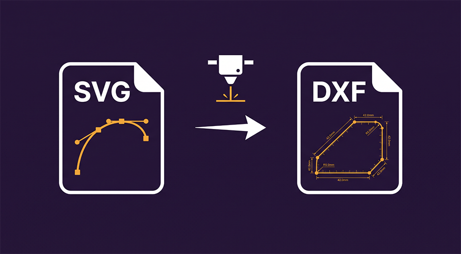 SVG vector file being converted to DXF for laser cutting