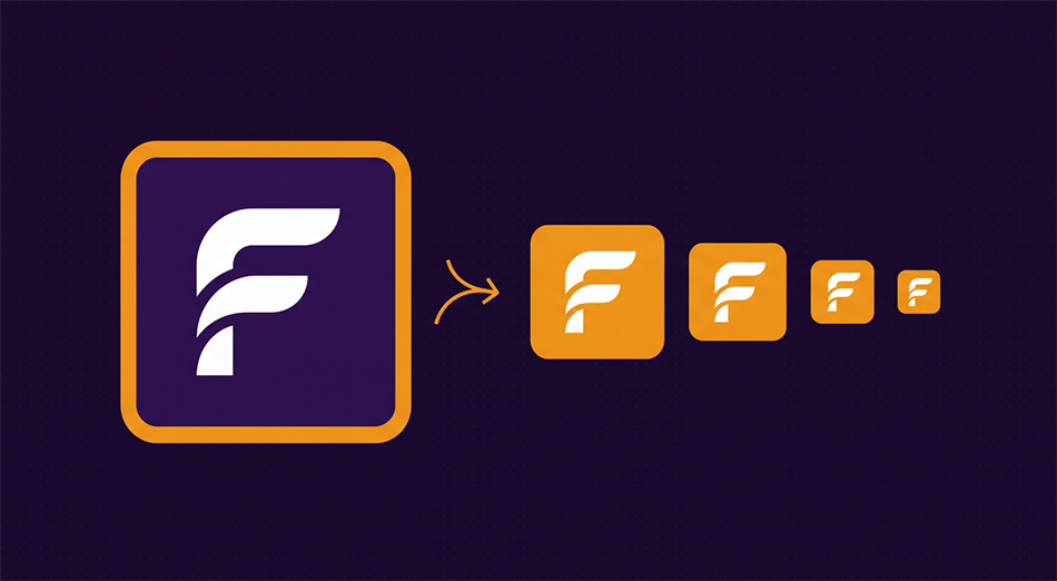One image generating four favicon sizes