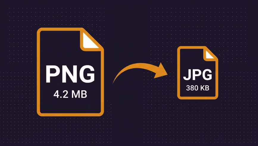 PNG file converted to JPG with dramatically smaller file size
